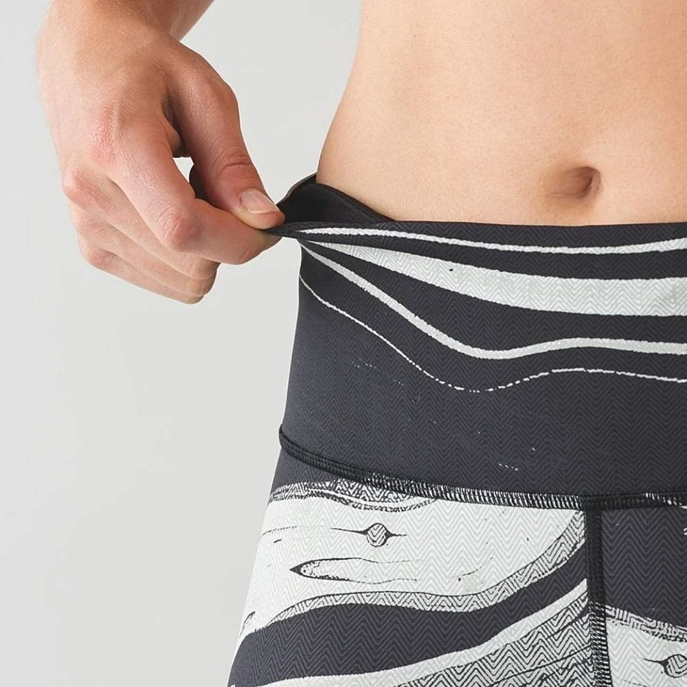 Lululemon Speed Wunder Nulux Tight in Marbled Mix Speed Wunder 50 G White Black - Picture 15 of 16